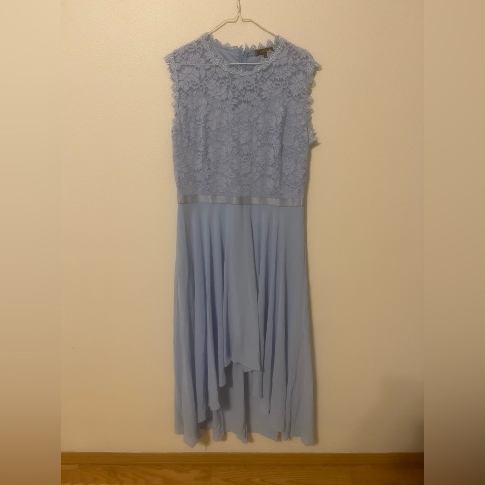 Miusol Light Blue Lace Bodice High-Low Dress Bridal XXL